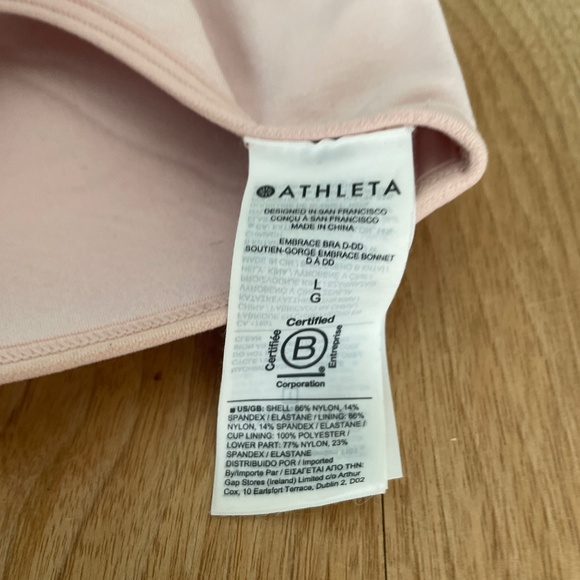 ATHLETA | Embrace Bra D-DD Light Pink - Picture 7 of 8